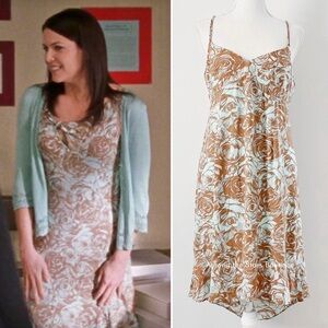 Super Rare Y2K Vintage Floral Midi Dress Alt. ASO Lorelai in Gilmore Girls